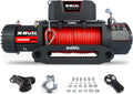 X-BULL 12V Synthetic Rope Winch-10000 lb. Load Capacity Electric Winch Kit,Waterproof IP67 Electric Winch with Hawse Fairlead, with Both Wireless Handheld Remote and Corded Control Recovery