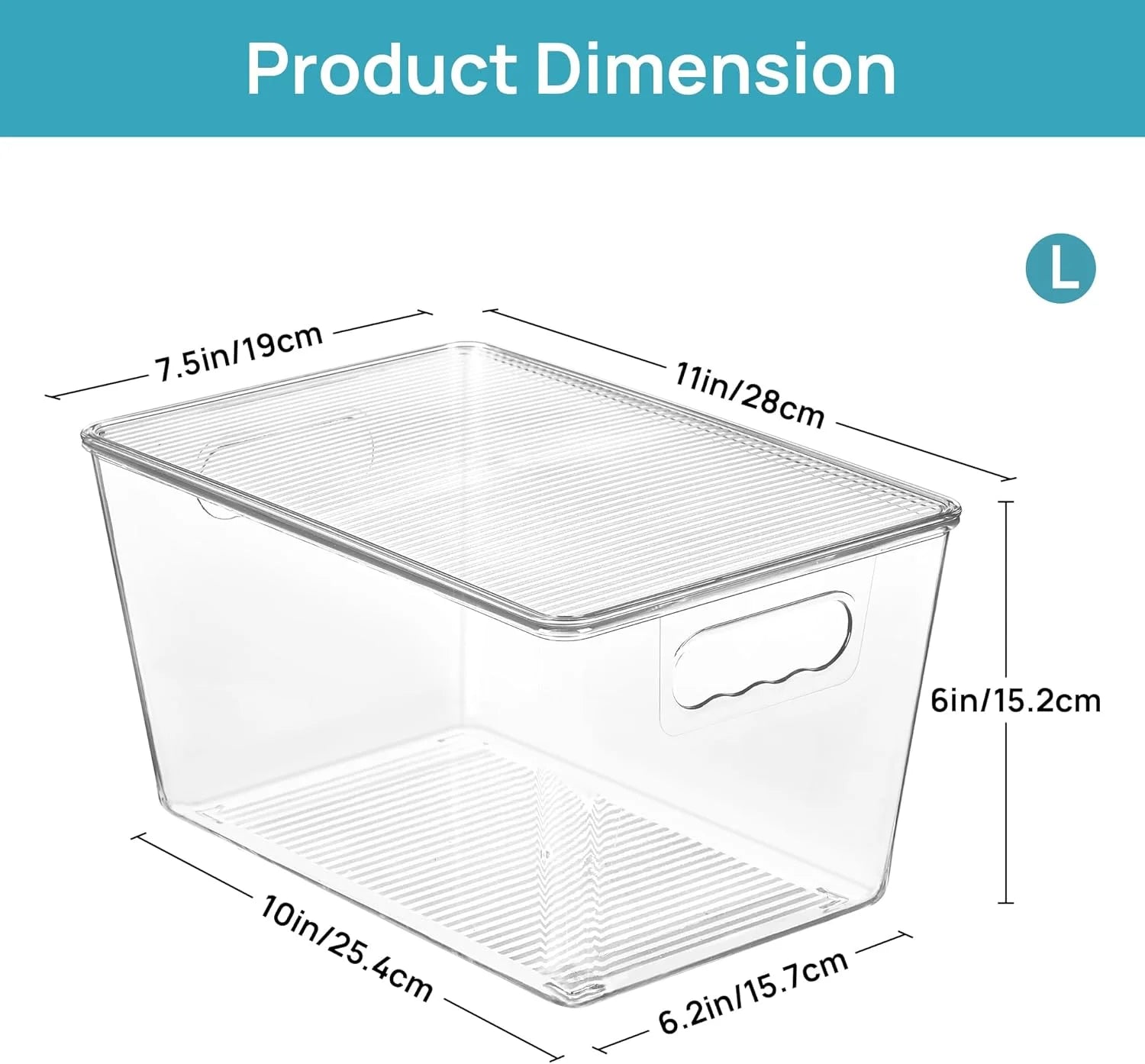 Clear Stackable Storage Bins with Lids and Handles R44370