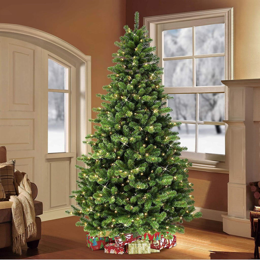 7.5 ft Pre-Lit Artificial Christmas Tree with Clear Incandescent Lights K59578