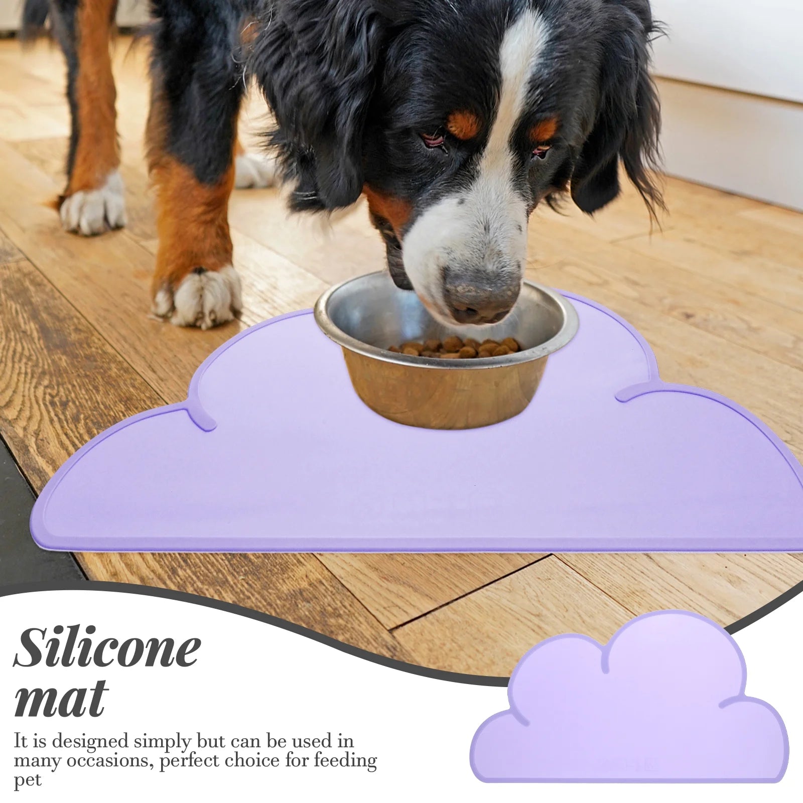Silicone Pet Placemat for Dog Bowls, 4 Pack, Purple G14953