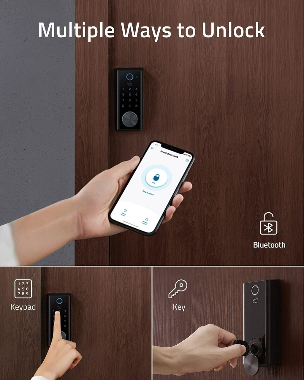 Smart Lock Touch & Wi-Fi, Fingerprint Scanner, Keyless Entry Door Lock X39468