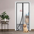Transparent Insulated Door Curtain，Skloopearg Magnetic Thermal Door Screen Auto Closer Fits Doors Up to 34" x 80", to Keep Warm in Winter Cool in Summer for Air Conditioner Room, Kitchen, Bedroom