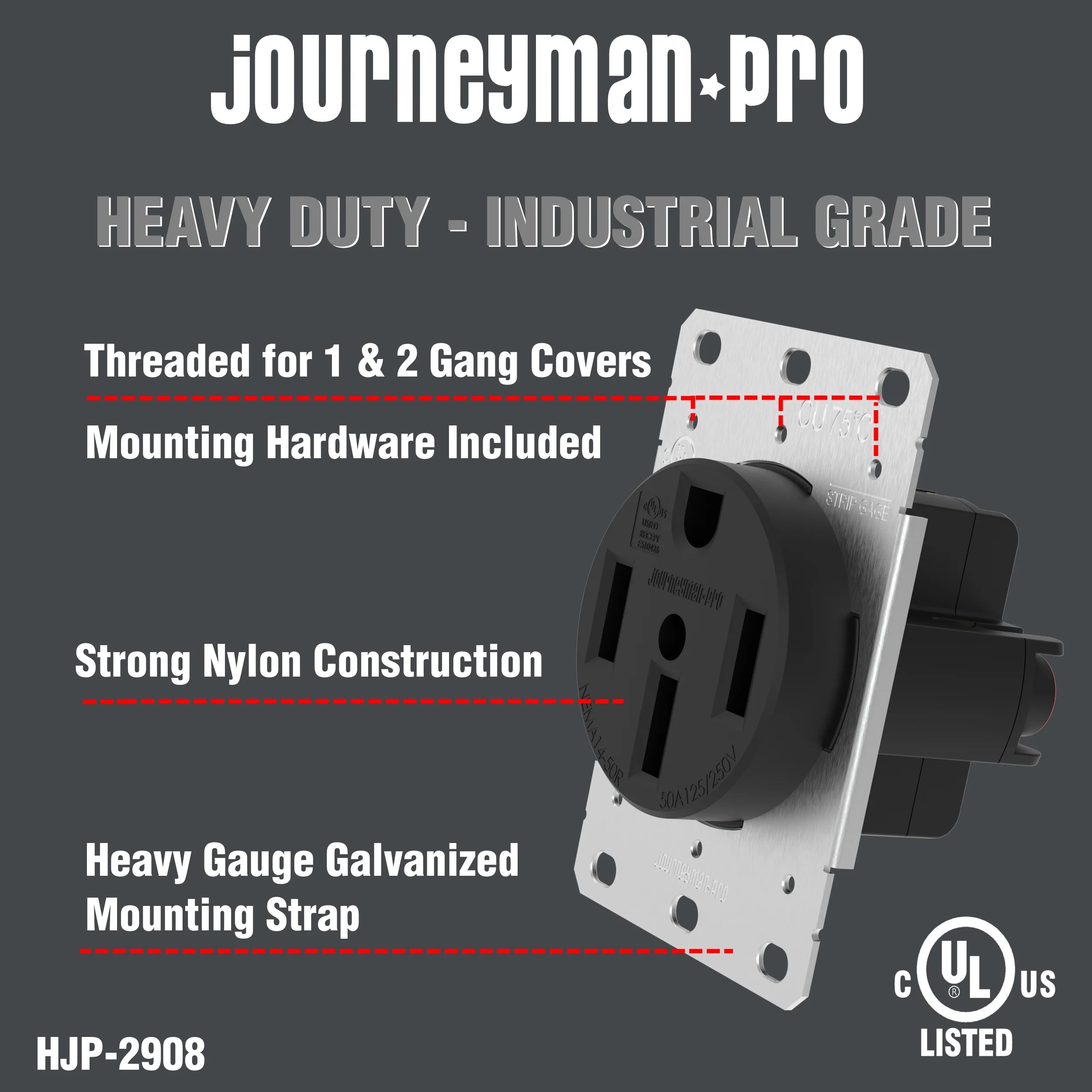 50A 240V NEMA 14-50 Receptacle for EV and RV A97868