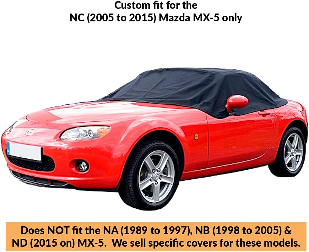 Custom-fit Soft Top Roof Protector Half Cover for Mazda Miata MX5 Mk3 T1547