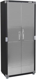 Seville Classics UltraHD Solid Steel Lockable Metal Storage Cabinet Locker Organizer w/Adjustable Shelves for Garage, Warehouse, Office, Classroom, 30" W x 18" D x 72" H, Graphite