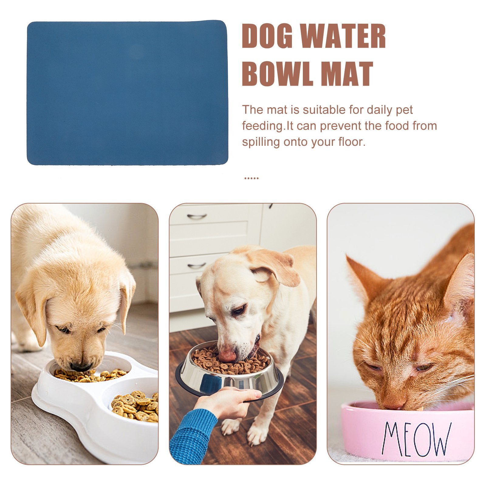 Dog Water Bowl Absorbent Mat No Stains F9154