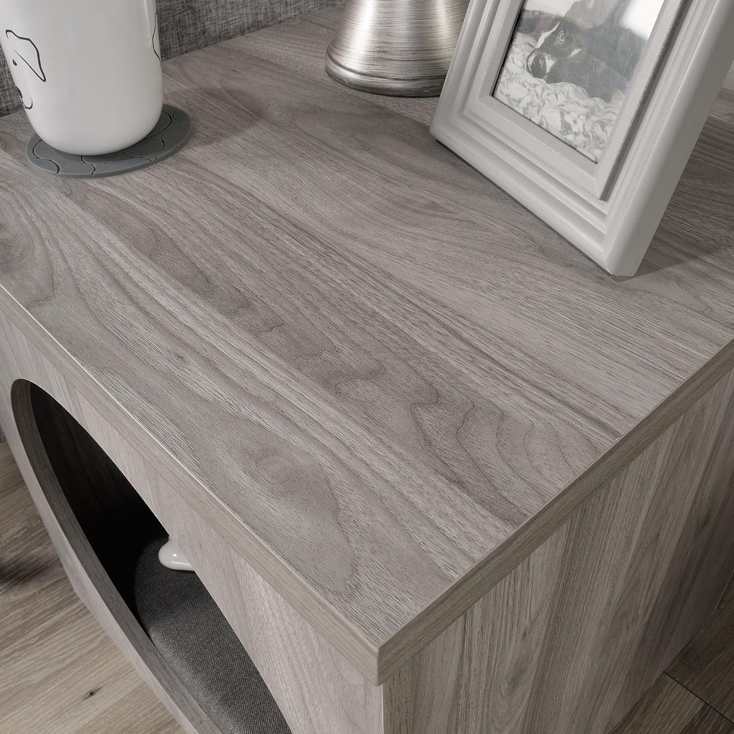 Pet Bed Side Table Combo in Light Walnut Finish X30109