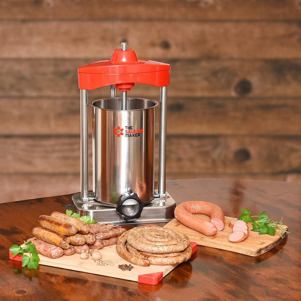 Heavy Duty Vertical Sausage Stuffer with Stuffing Tubes, Stainless Steel Frame W2676