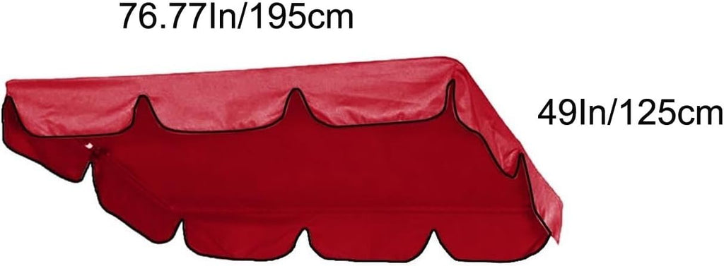 Outdoor Porch Swing Canopy, Patio Swing Top Cover Sun Shade Awning P567876