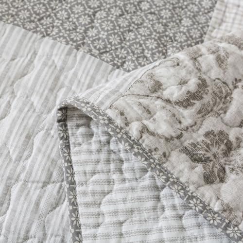 Pink Patchwork Cotton Quilted Throw Blanket 50x60 I4130