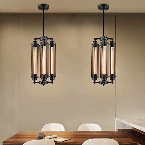 Industrial Steampunk Chandelier Vintage Pendant Light Loft Ceiling Fixture for Country Hotel Restaurant Bar Creative Ceiling Lamp(4 Heads)
