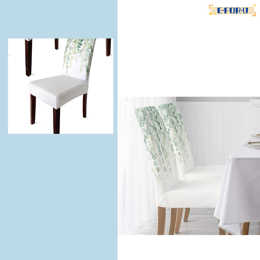 Spandex Stretch Dining Chair Covers Set, Removable Washable M36683