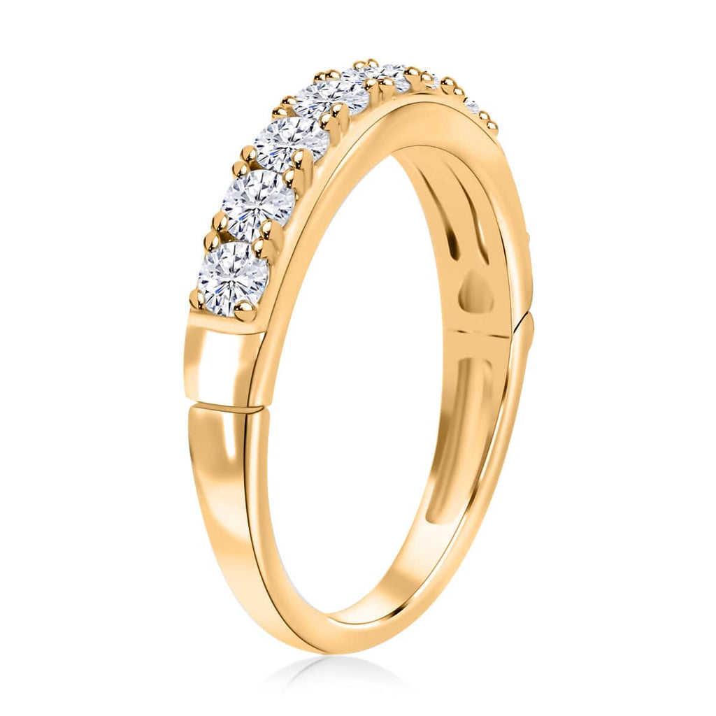 Moissanite Round Eternity Band Ring for Women, Size 9 E452160
