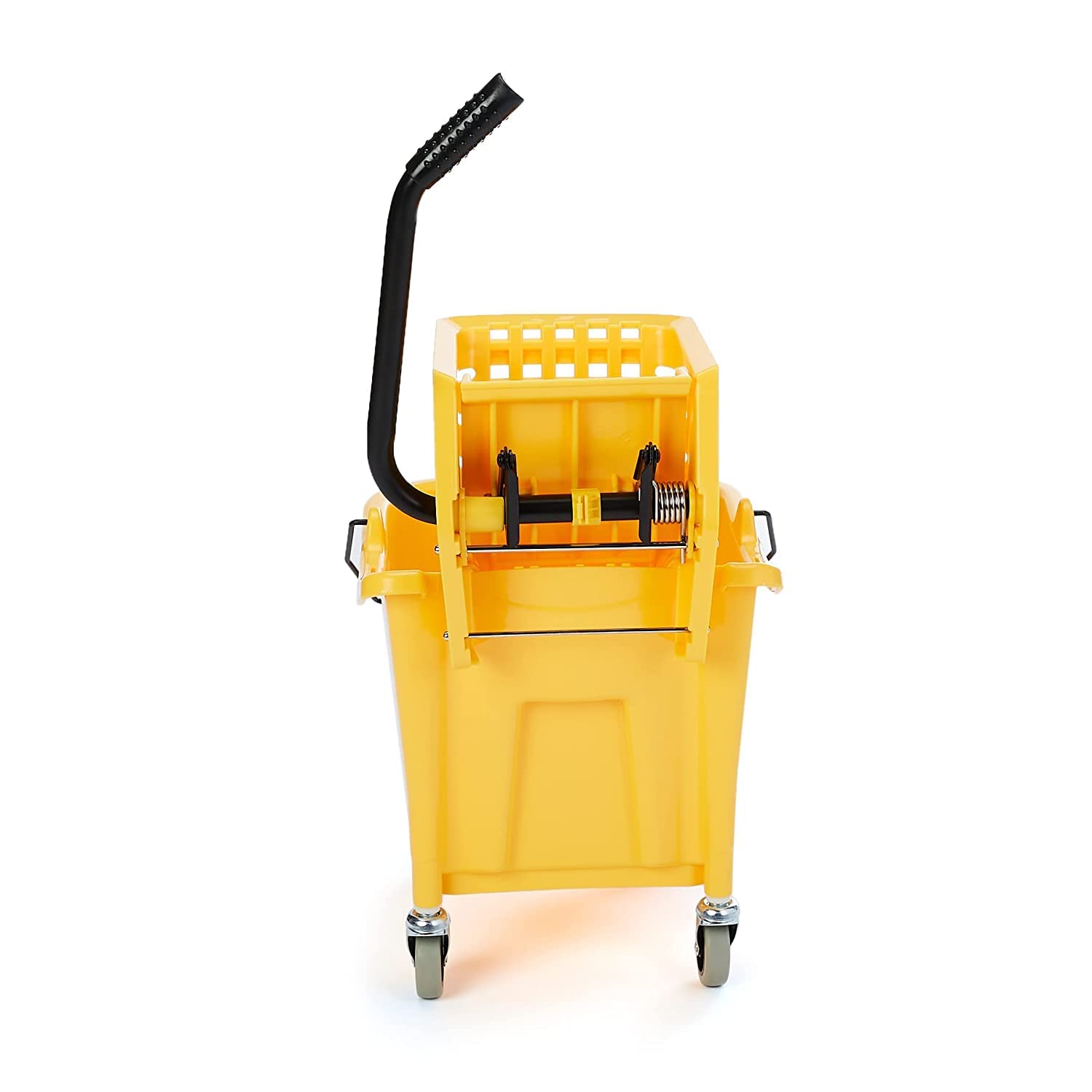 35-Quart Rectangular Mop Bucket on Wheels with Side Press Wringer O31130