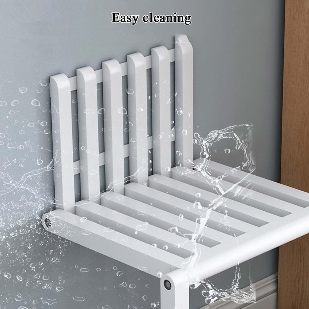 Wall Mounted Folding Stool with Supporting Legs for Space Saving R747