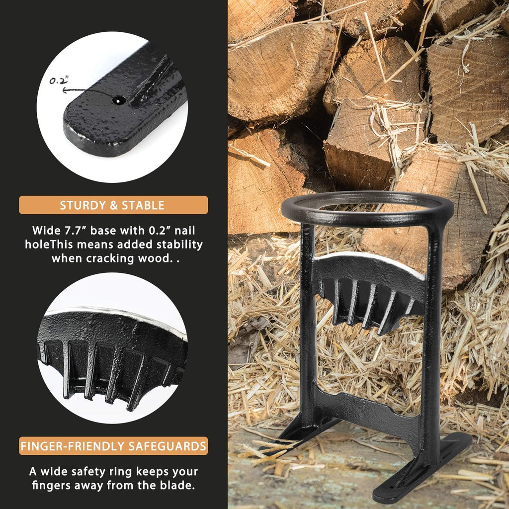 Cast Steel Firewood Splitter, Hand Tool for Camping, Pack of 2 C789