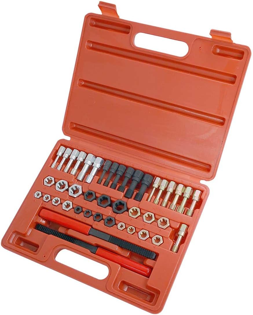 Thread Chaser Set 42Pcs, Fractional and Metric Thread Restorer Kit B888