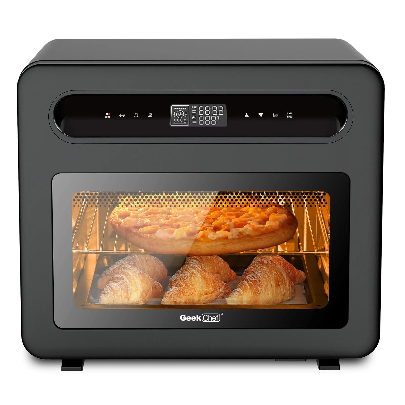 Air Fryer Toast Oven Combo with Rotisserie and Dehydrator Extra Large Capacity Family Size,with 6 Slice Toast, 12" Pizza,26 QT