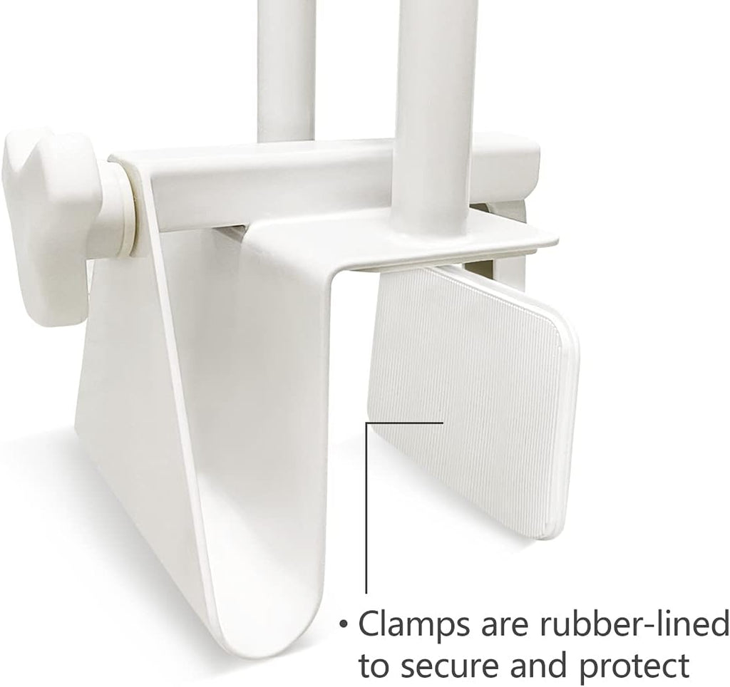 Adjustable Bathtub Safety Rail Shower Grab Bar for Seniors, White, 2-Pack I3047