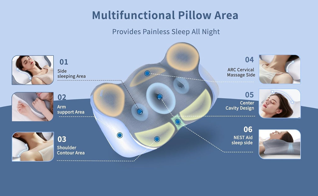 Cloud Contour Memory Foam Pillow with Pillowcase O40352