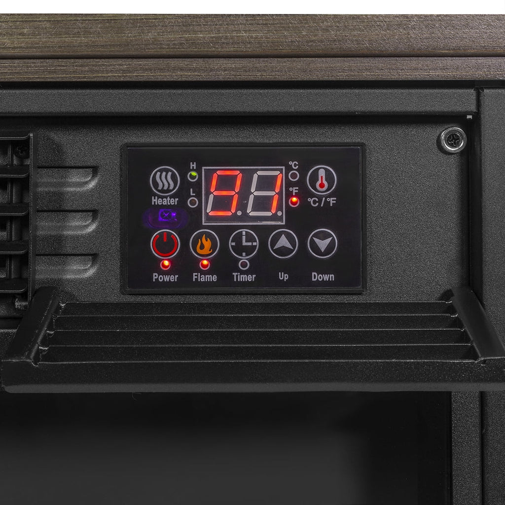 Electric Fireplace Heater with Remote and Timer, 1500W I47671