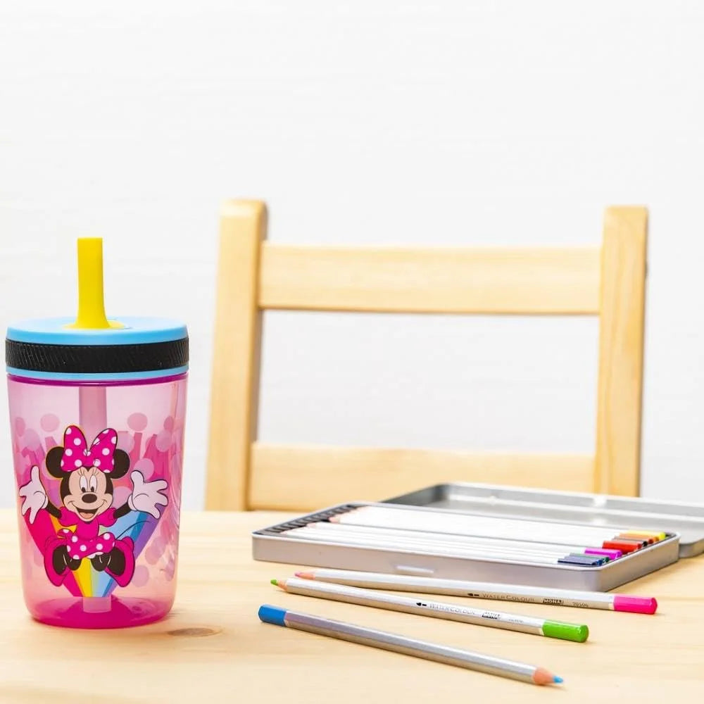 Disney Kelso Tumbler 15 oz Set (Minnie Mouse) Leak-Proof Screw-On Lid with Straw Z752982