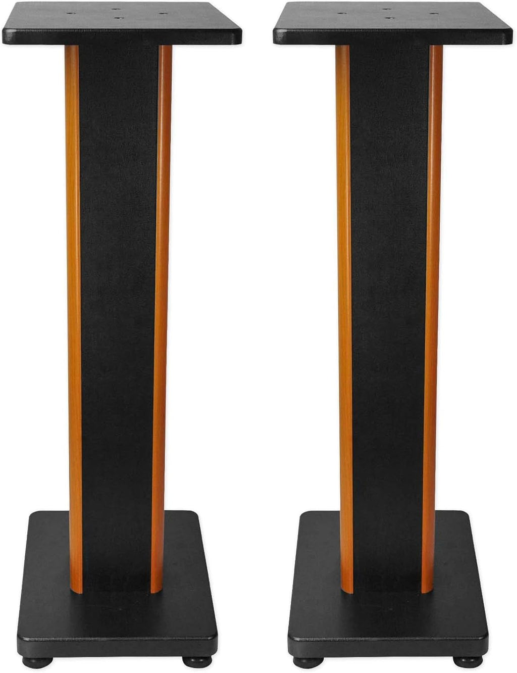 28" 2-Tone Bookshelf Speaker Stands for Surround Sound Home Theater W9694