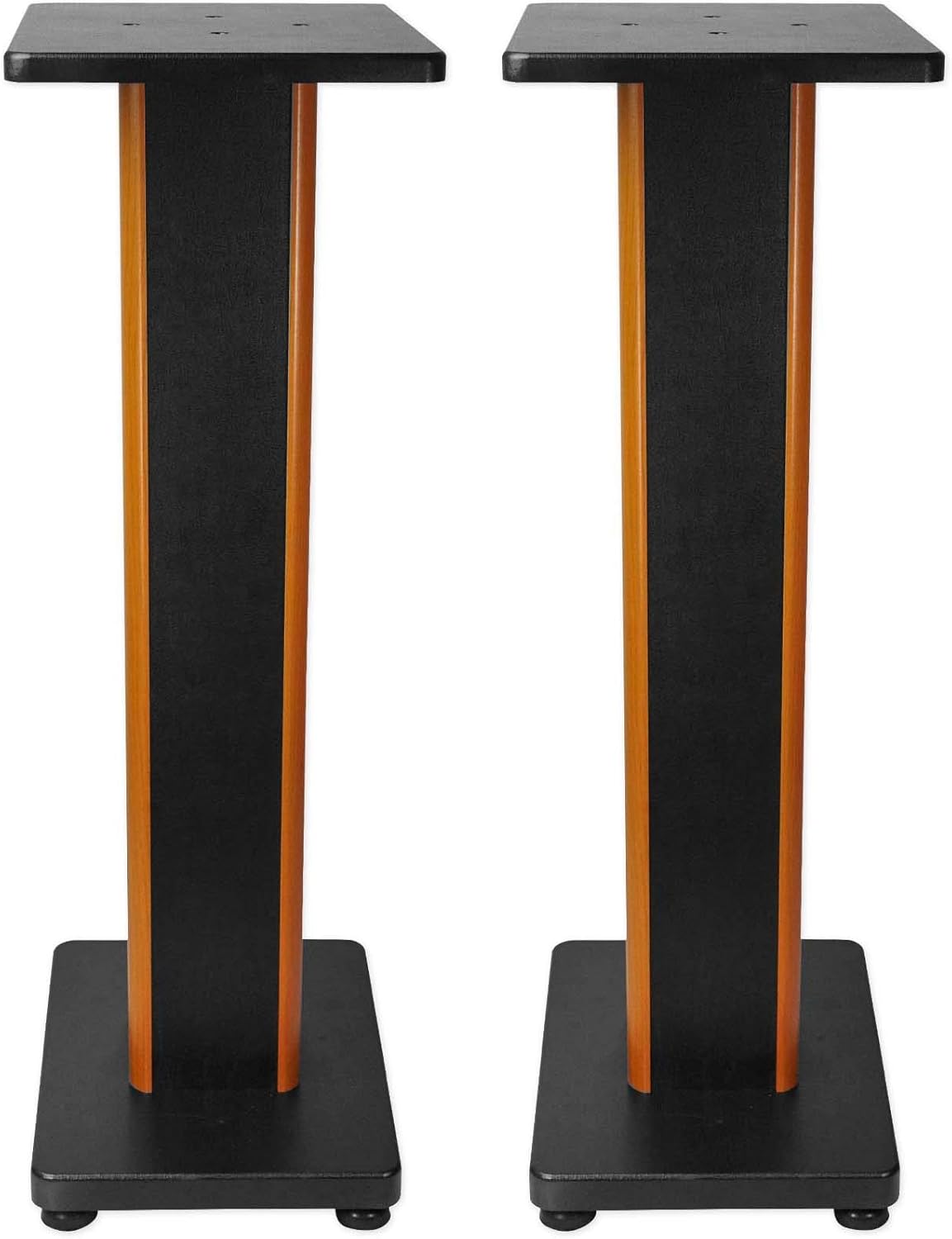28" 2-Tone Bookshelf Speaker Stands for Surround Sound Home Theater W9694