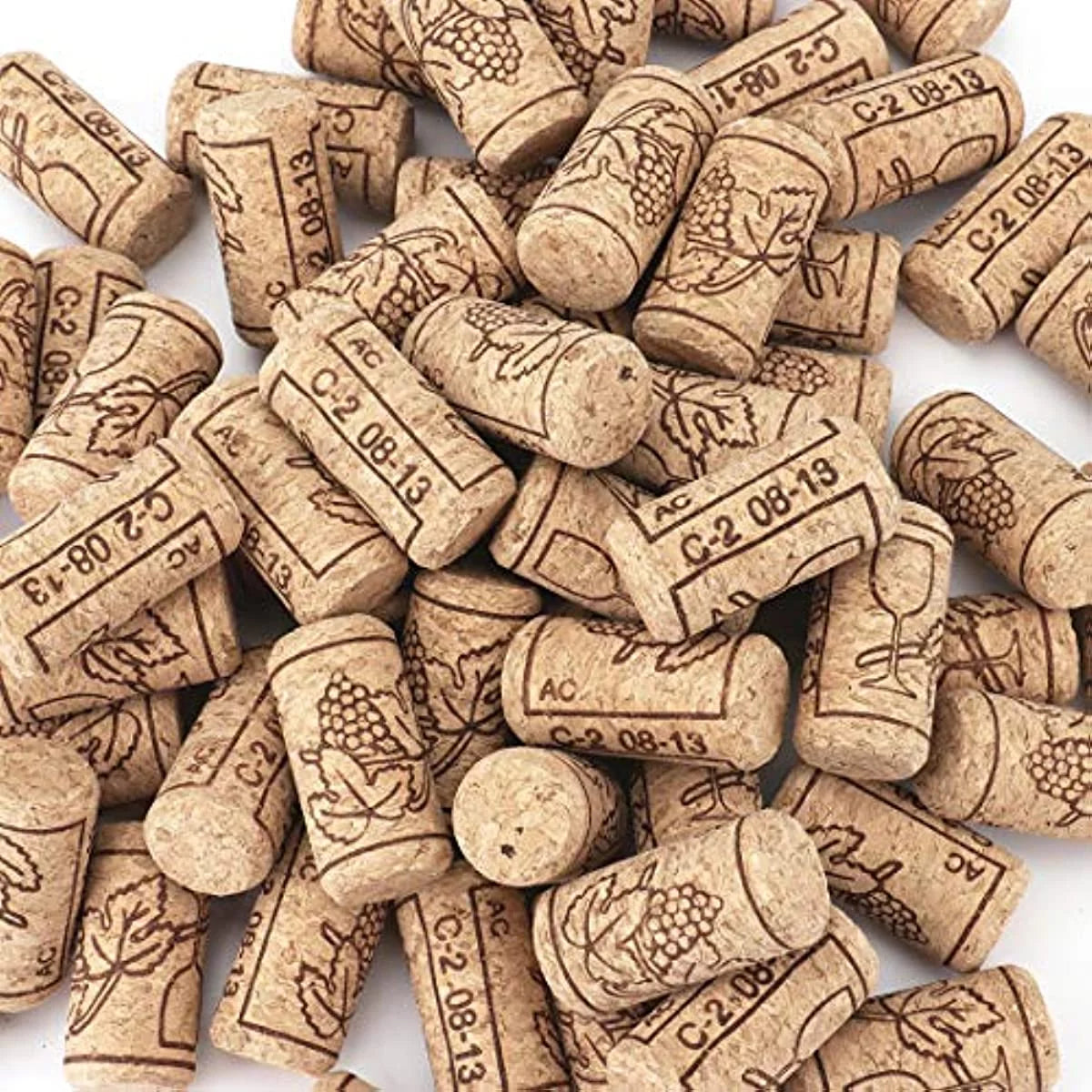Ninesung 100 Pack #8 Natural Wine Corks, 7/8" x 1 3/4" Premium Straight Cork, Wine Stopper for Corking Homemade Wine Making Art Projects