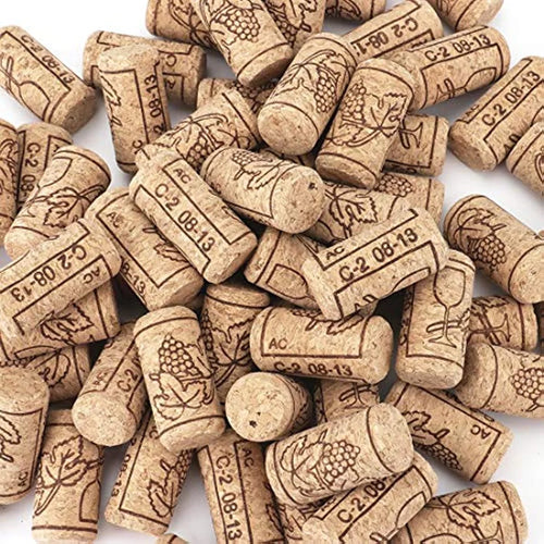Ninesung 100 Pack #8 Natural Wine Corks, 7/8" x 1 3/4" Premium Straight Cork, Wine Stopper for Corking Homemade Wine Making Art Projects