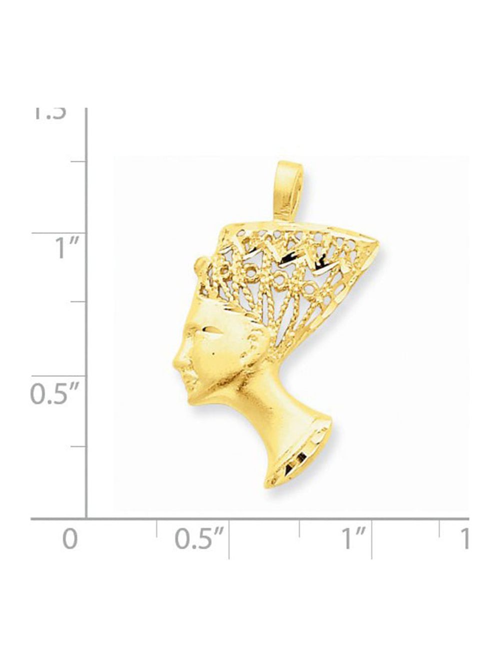 Egyptian Nefertiti Charm Pendant Necklace with Chain S53653