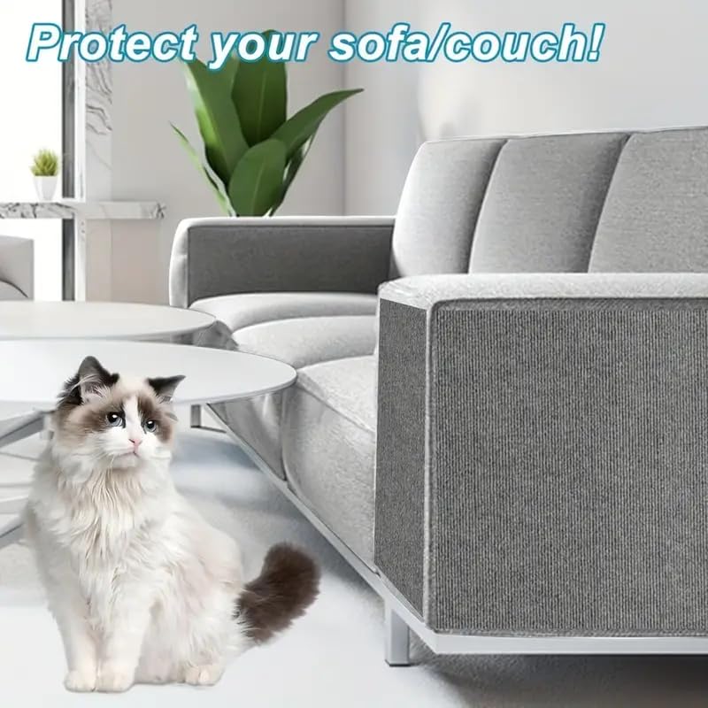 Adhesive Cat Scratch Protector for Couch, DIY Climbing Pad, Brown E548
