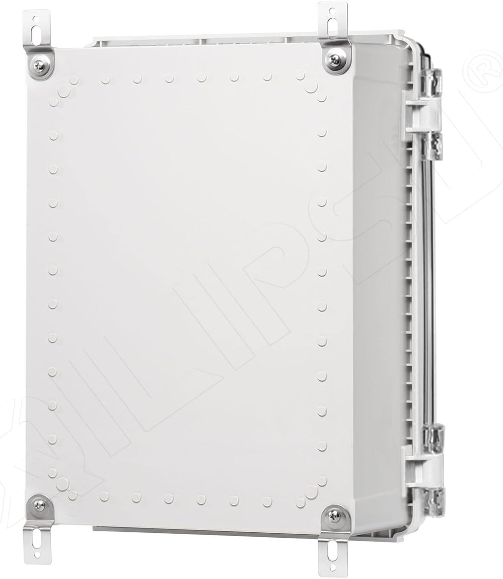 Clear Hinged Cover Junction Box with Mounting Plate, IP67 Waterproof Dustproof Enclosure, Pack of 2 Q862551