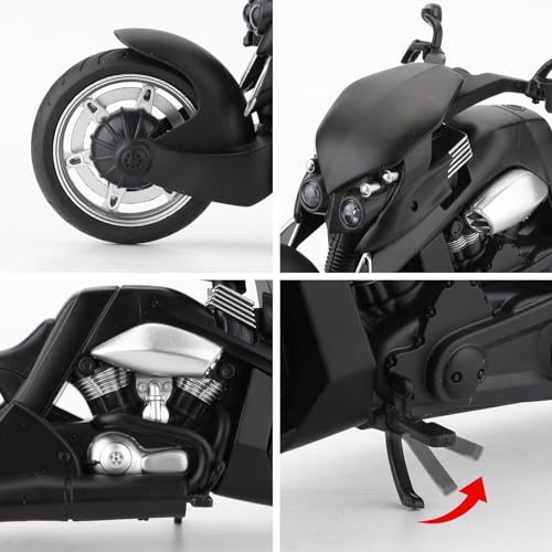 1:12 Kawasaki Ninja H2R Motorcycle Diecast Model with Suspension E7599