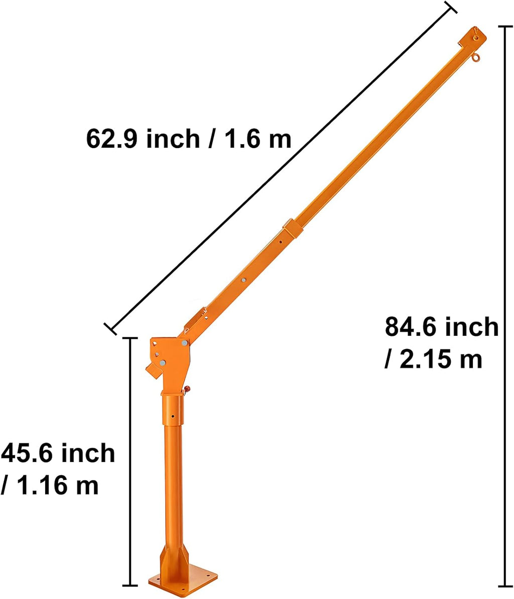 Truck Crane Frame with Adjustable Telescopic Boom, Single & Double Cable Lifting Modes X44469