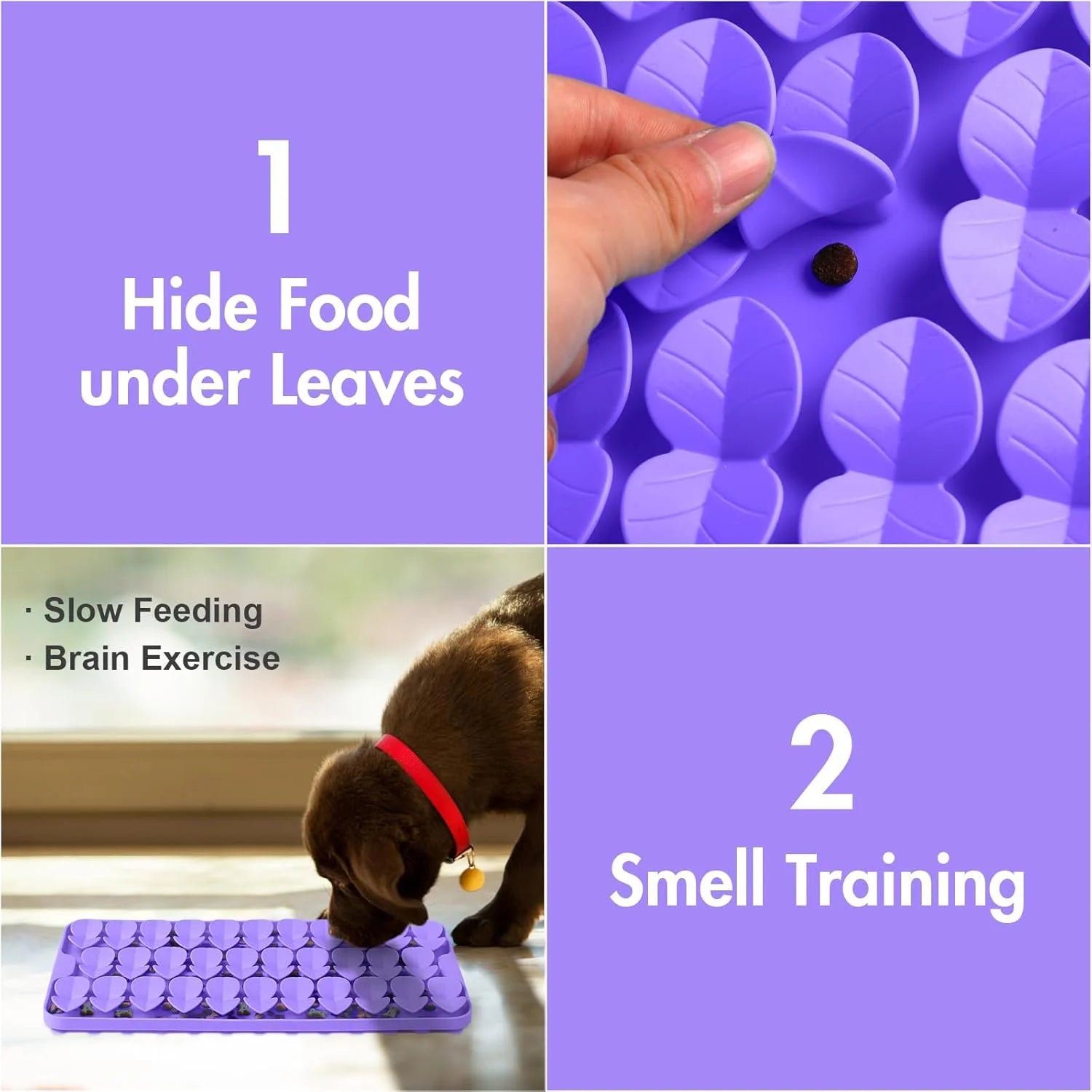 Silicone Snuffle Mat for Large Dogs, Slow Feeder Lick Mat with Suction Cups Y688685