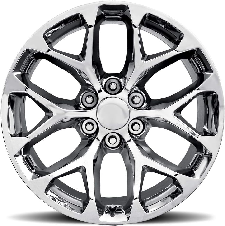 Topline Replicas - V1182 Compatible with GMC Sierra Snowflake Gloss Black Wheel 24x10"/6x5.5"/+27mm Offset