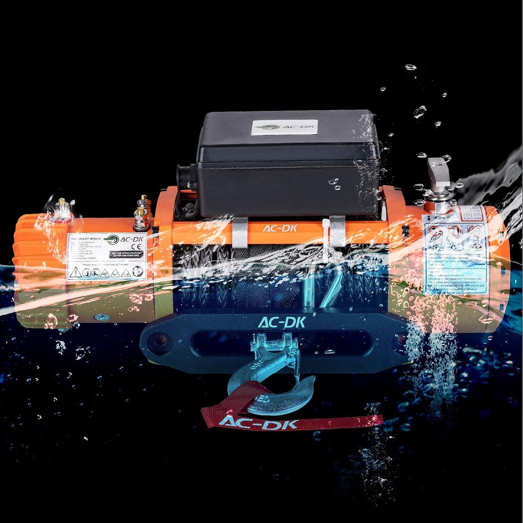 9500 lb Electric Winch Synthetic Rope Kit, 12V Waterproof IP67, Wireless Remote G5371