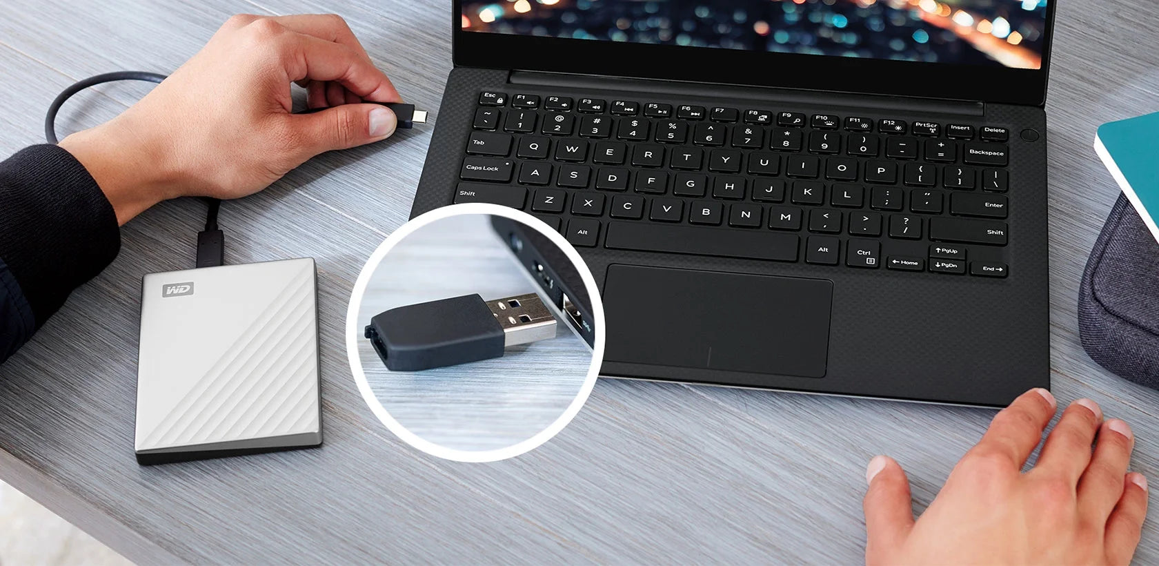 2TB Portable External Hard Drive, Silver I65179