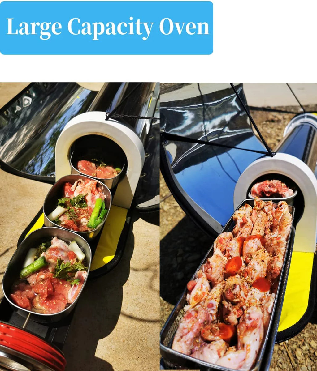 Solar Oven Portable 4.5L Outdoor Camping Cooker with Thermometer N496