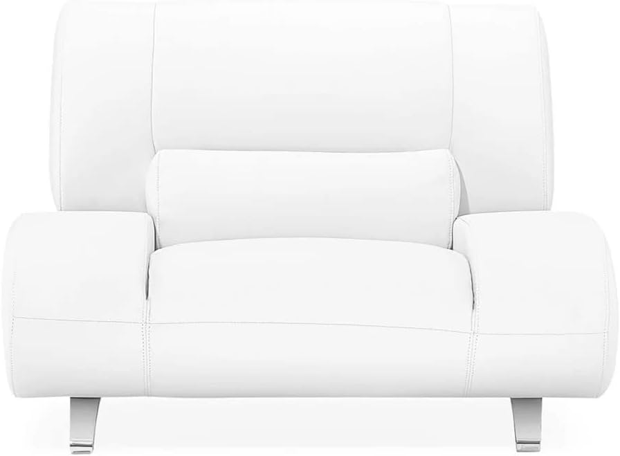 Modern Aspen White Microfiber Leather Chair X6380