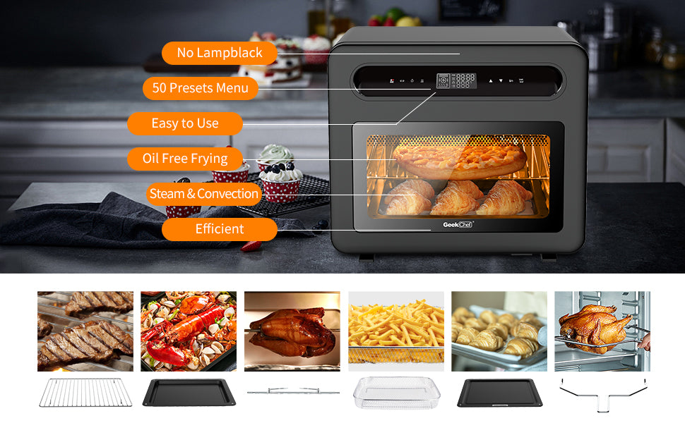Air Fryer Toast Oven Combo with Rotisserie and Dehydrator, Extra Large Capacity Y873