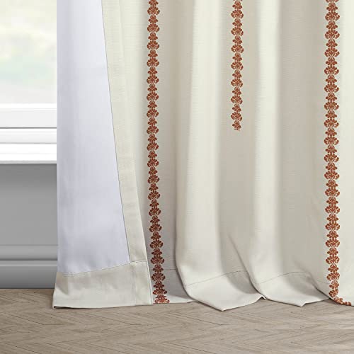 Room Darkening Curtains for Bedroom 50 x 108 Printed Linen Textured, 1 Panel P79495