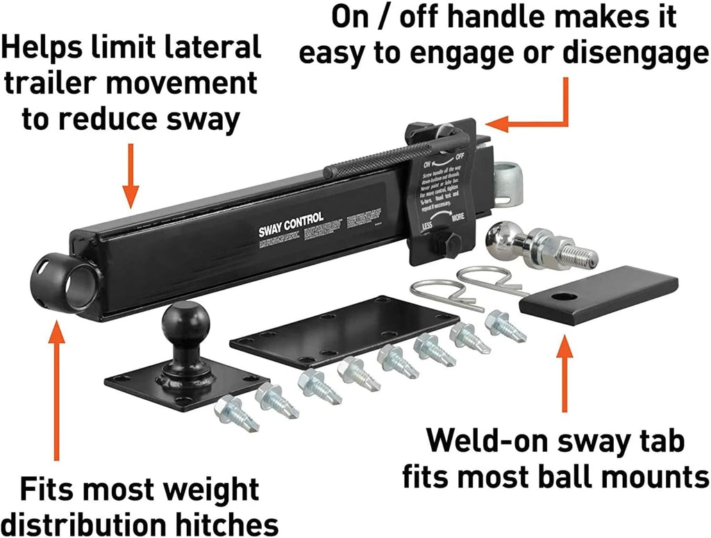 Black Air Hitch & Sway Control Towing Kit, Fits 3" Hitch C233480