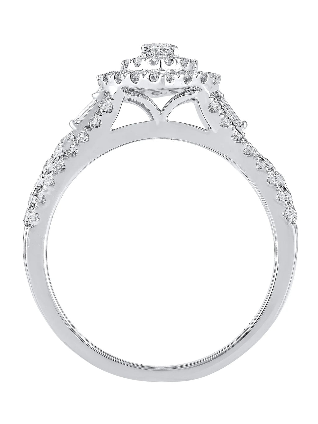 Lab Grown Diamond Engagement Ring, Sterling Silver, Size 5 V278094