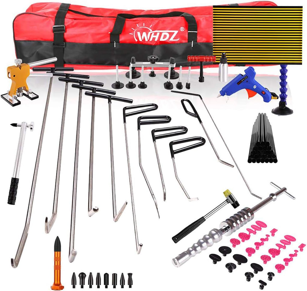 Paintless Dent Repair Tool Kit 76PCS with Slide Hammer and Glue Puller Tabs W892