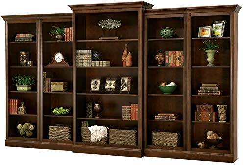Wood Bookcase with Four Shelves, Cherry Finish D673646