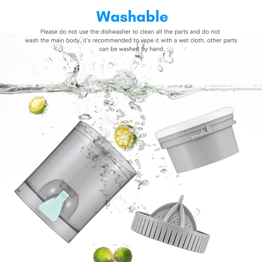 Electric Orange Juice Squeezer Hands Free Portable Citrus Juicer USB Powered Detachable Washable N838123