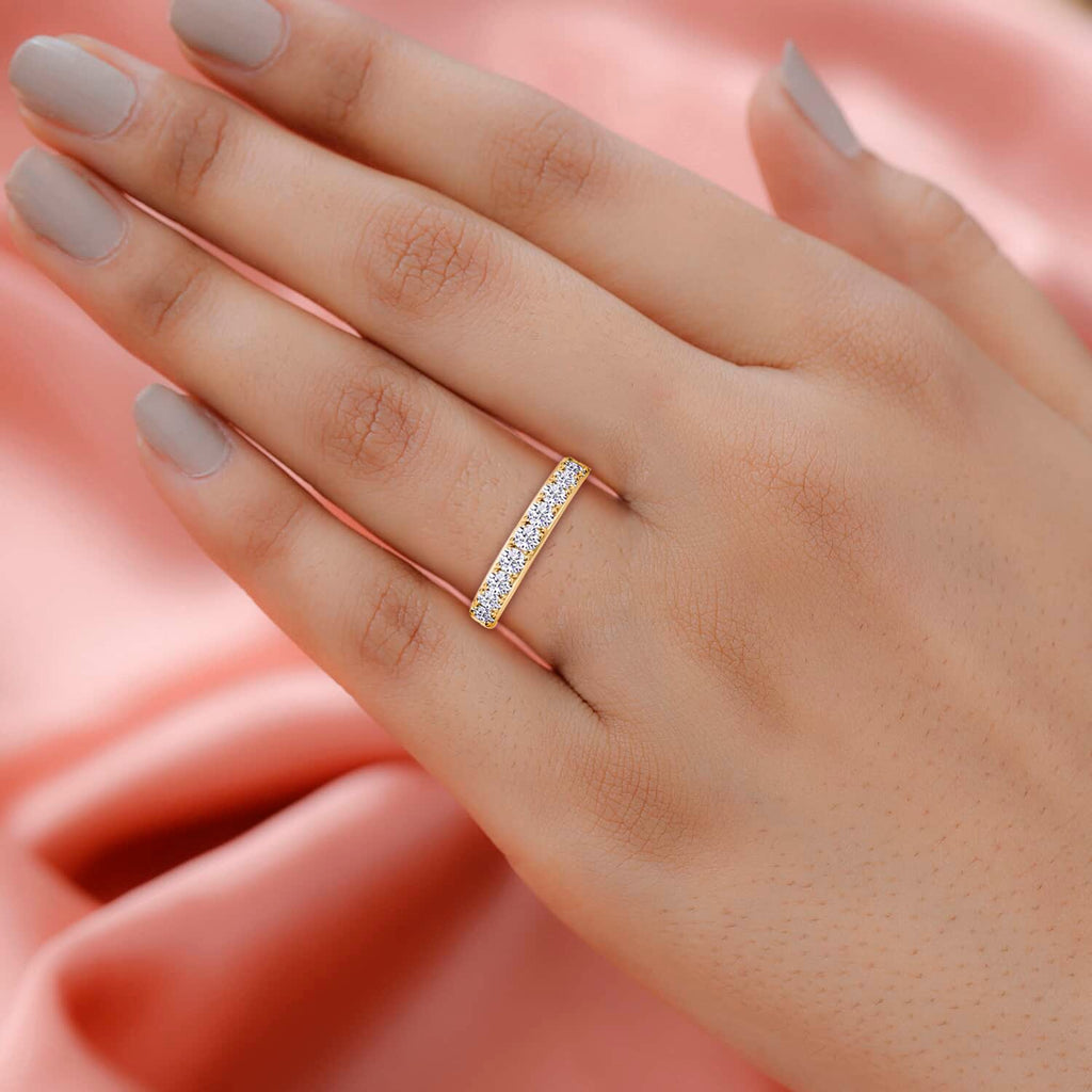 Moissanite Round Eternity Band Ring for Women, Size 9 E452160