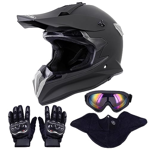 Off-Road Motorcycle Helmet with Goggle, Gloves & Mask V369861